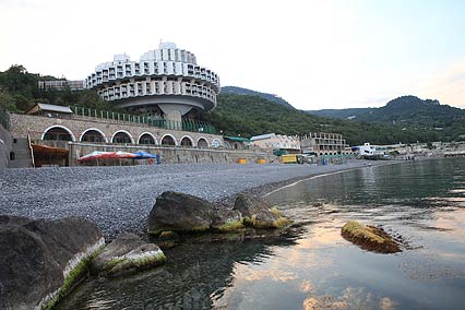 Санаторий Курпаты,Вид санатория Курпаты с пляжа