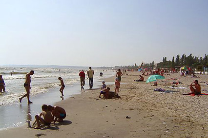 База отдыха Черноморец,Пляж