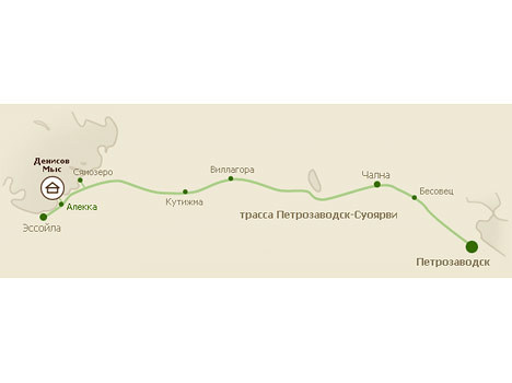 База отдыха Денисов мыс,Схема проезда